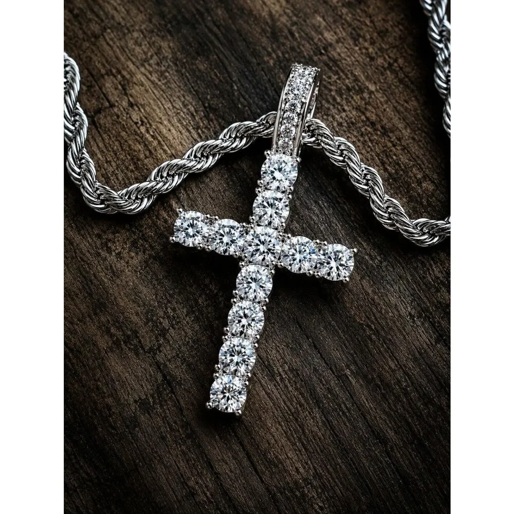 Silver Cross Necklace - Picture 1 of 4